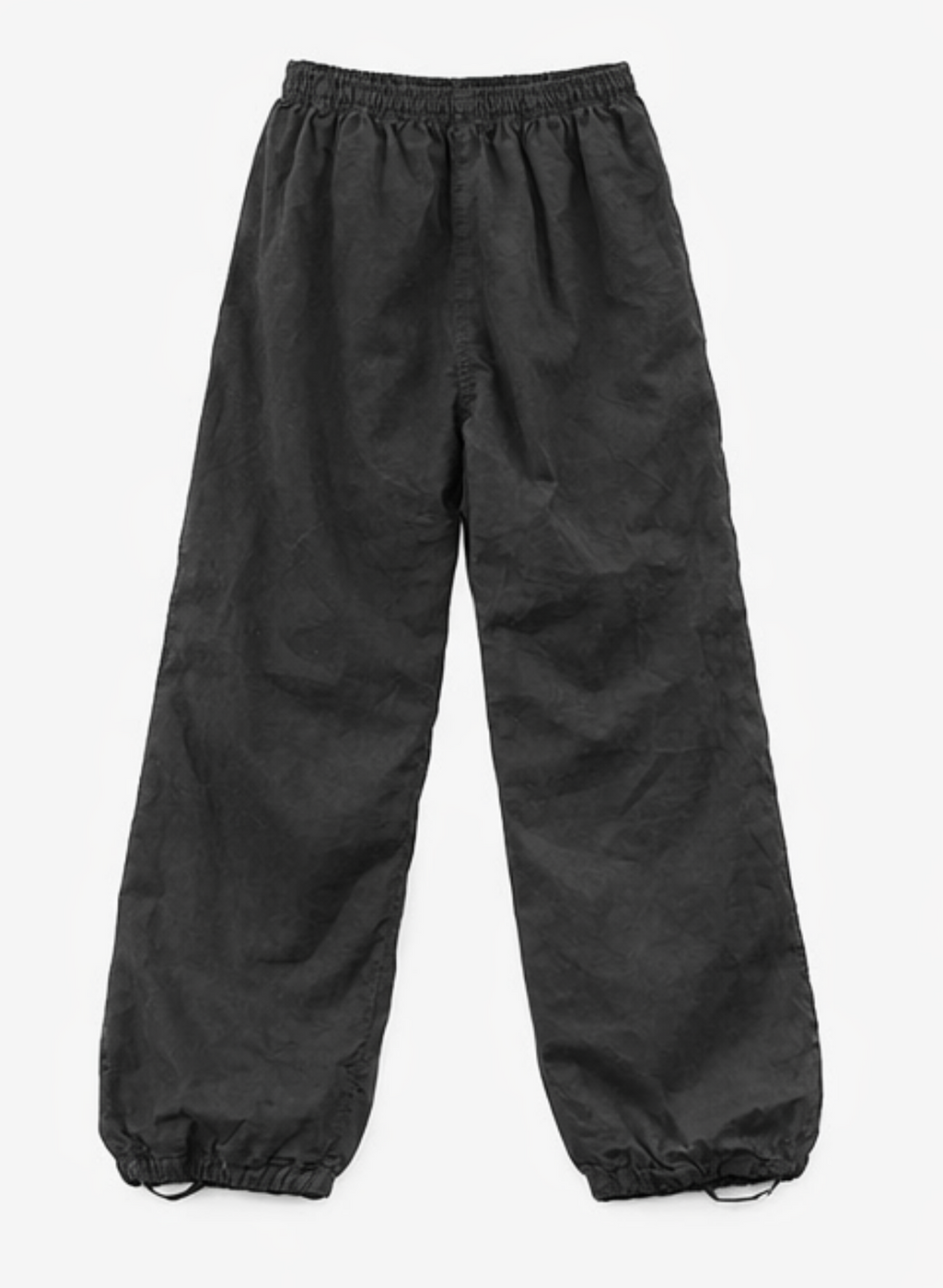 Vintage Black Parachute Pants (Relaxed Fit)