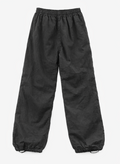 Vintage Black Parachute Pants (Relaxed Fit)