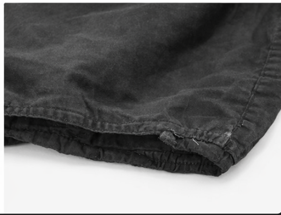 Vintage Black Parachute Pants (Relaxed Fit)