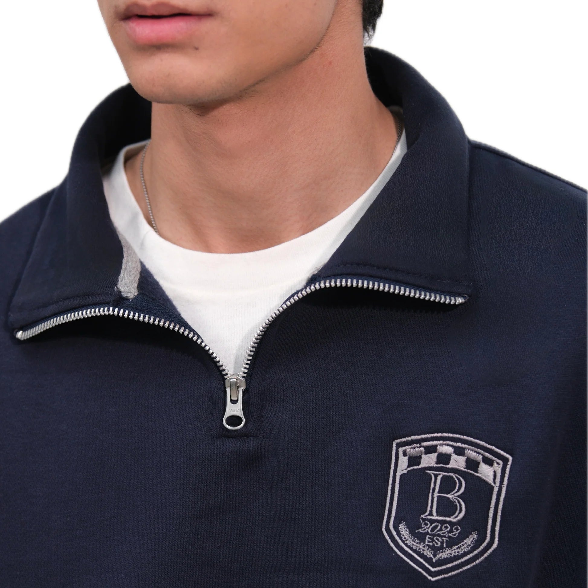 OD Apparel. Blue Unisex Quarter zipper