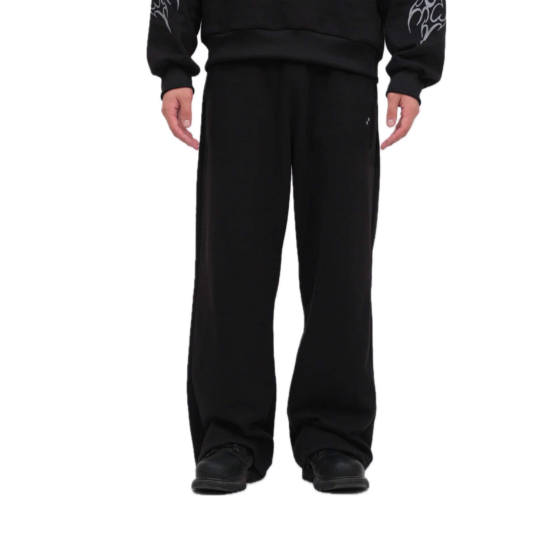 Black Wide Unisex Sweatpants