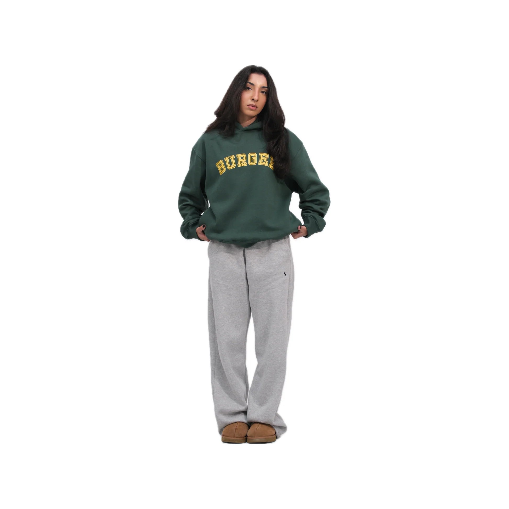 Burger Unisex Puff Baggy Hoodie