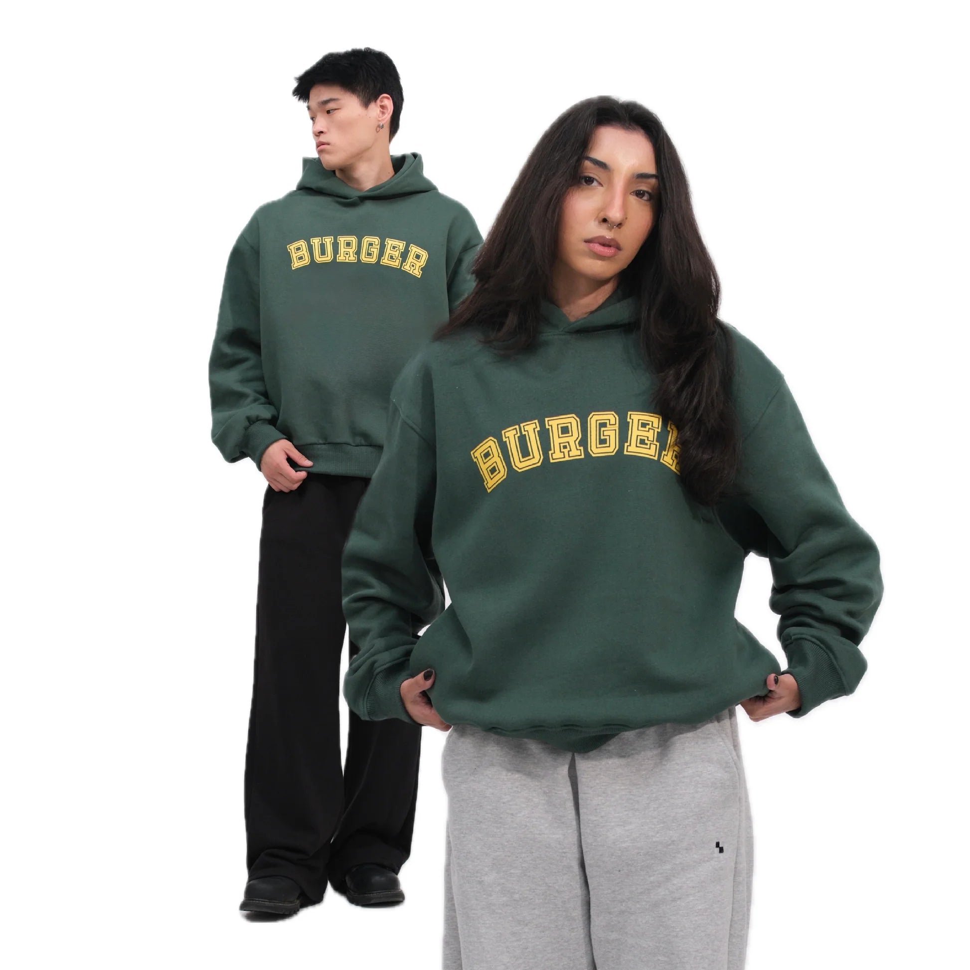 Burger Unisex Puff Baggy Hoodie