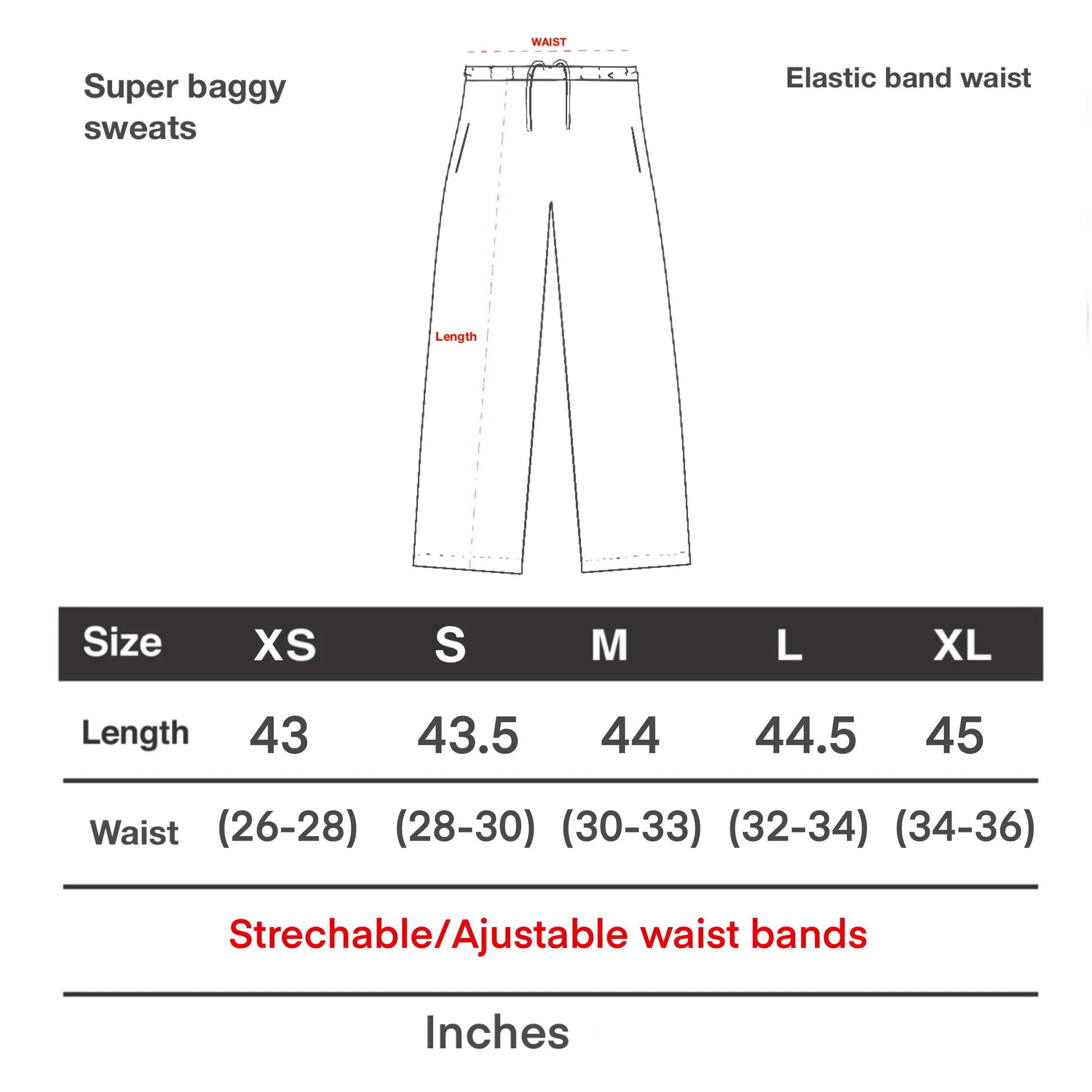 Black Wide Unisex Sweatpants