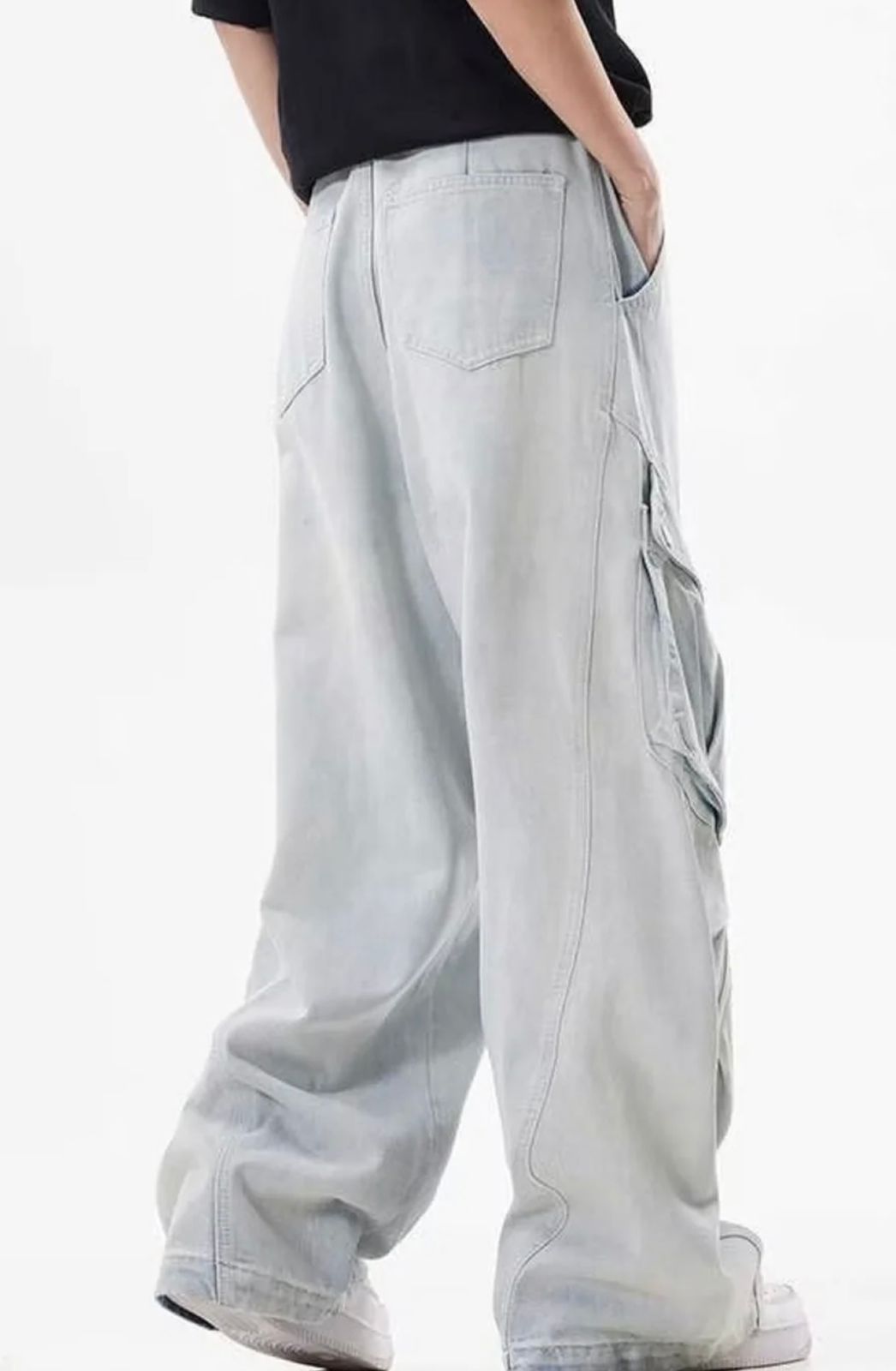 Wide-Leg Utility Denim Pants – Gen-Z Style