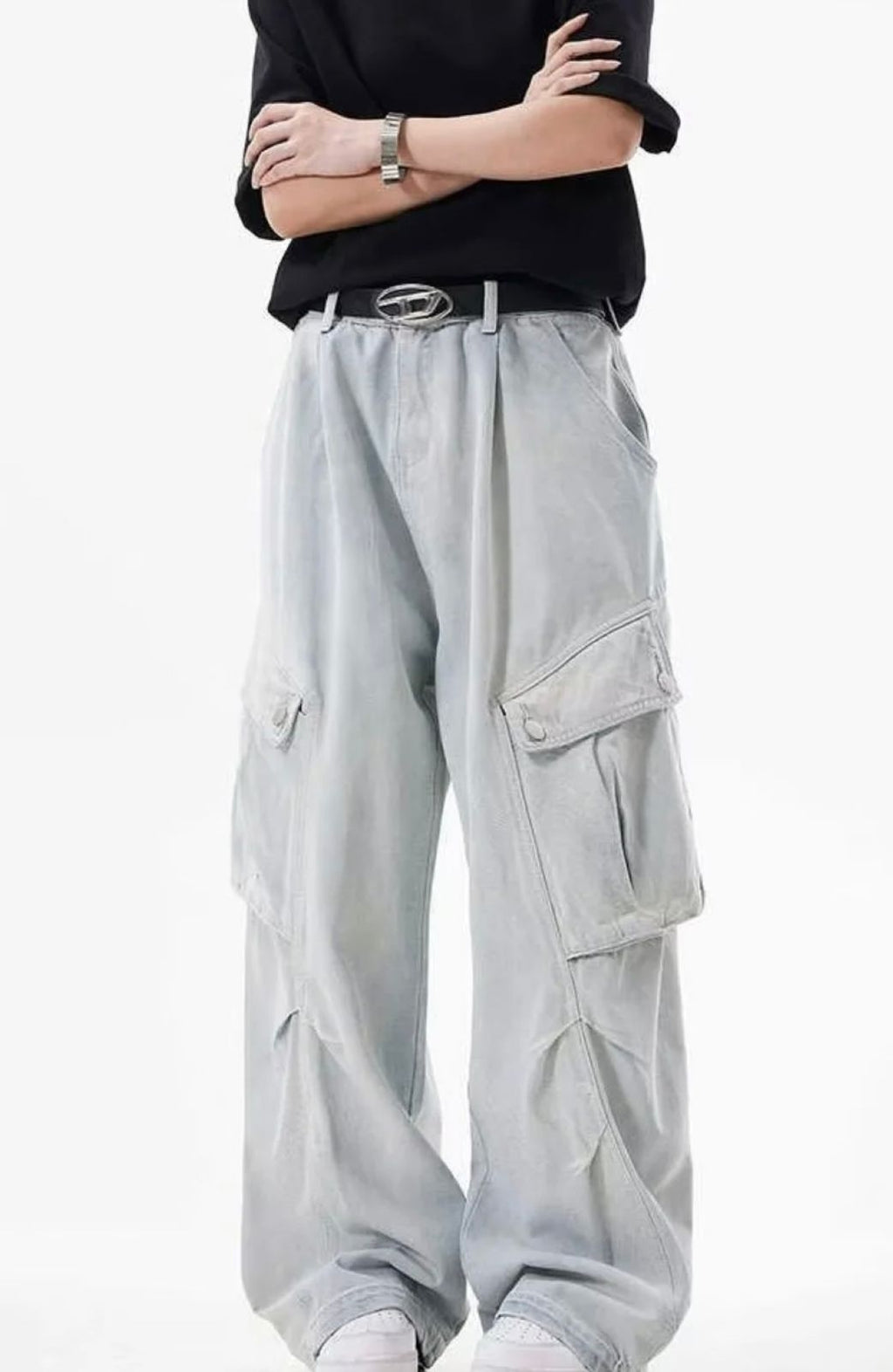 Wide-Leg Utility Denim Pants – Gen-Z Style