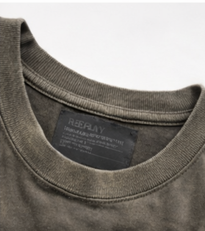 Replay Vintage Olive Green T-Shirt (Washed Effect)